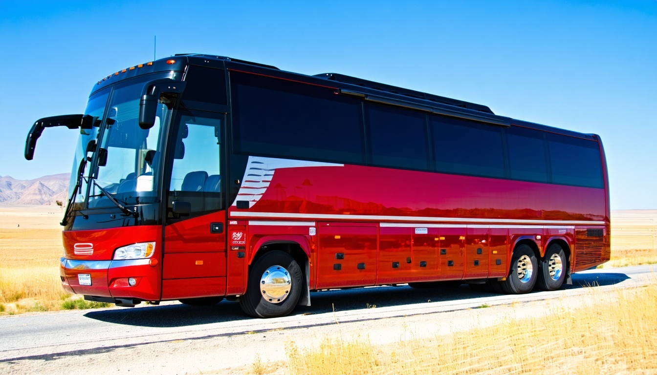 Luxury tour bus provided by Road Pass Journey Travel